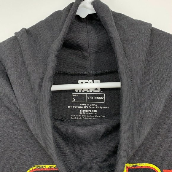 Star Wars Fifth Sun Sweatshirt Top Gray Graphic Cowl Neck Pullover - Picture 4 of 8